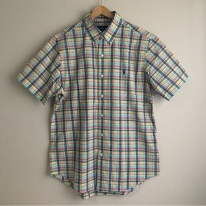 Ralph Lauren Men’s Plaid Short Sleeve Button Down Shirt Size M